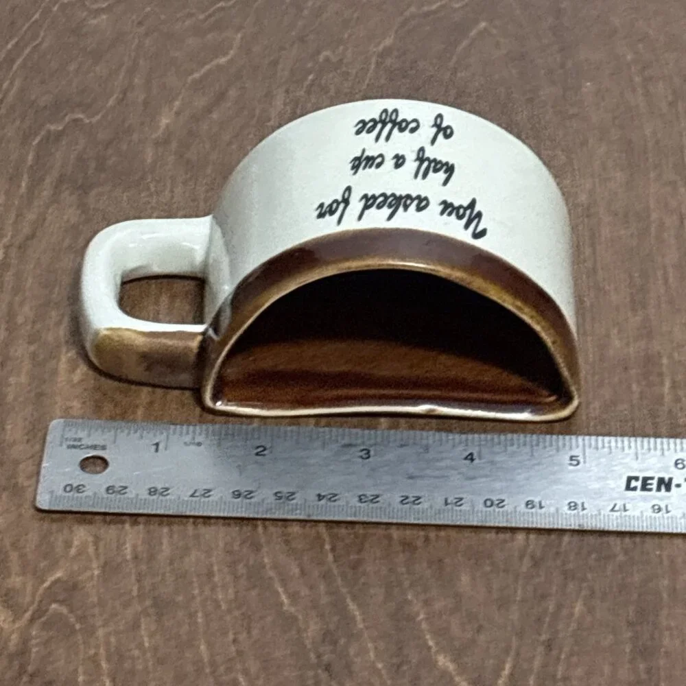 VTG "You asked for Half a Cup of Coffee" Mug Travel Souvenir - Picture 9 of 10